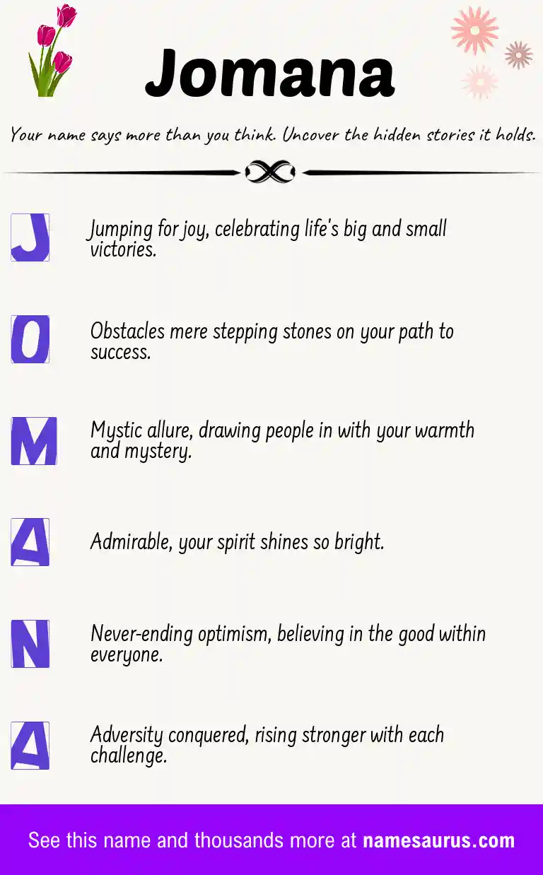 Acrostic poem about Jomana.