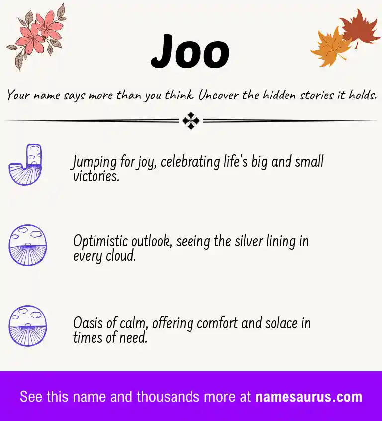 Acrostic poem about Joo.