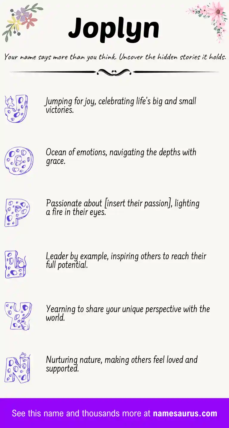 Acrostic poem about Joplyn.