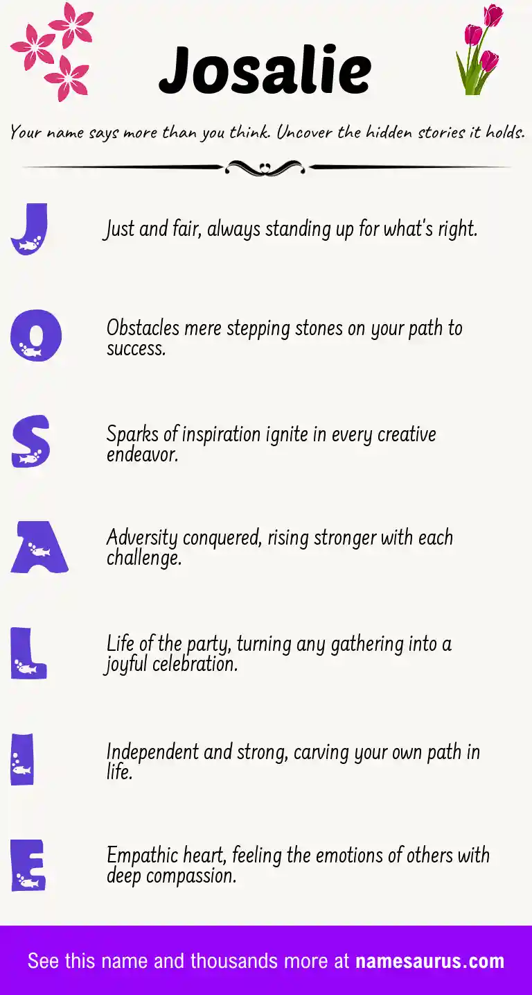 Acrostic poem about Josalie.