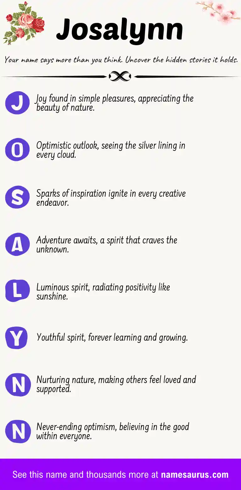 Acrostic poem about Josalynn.