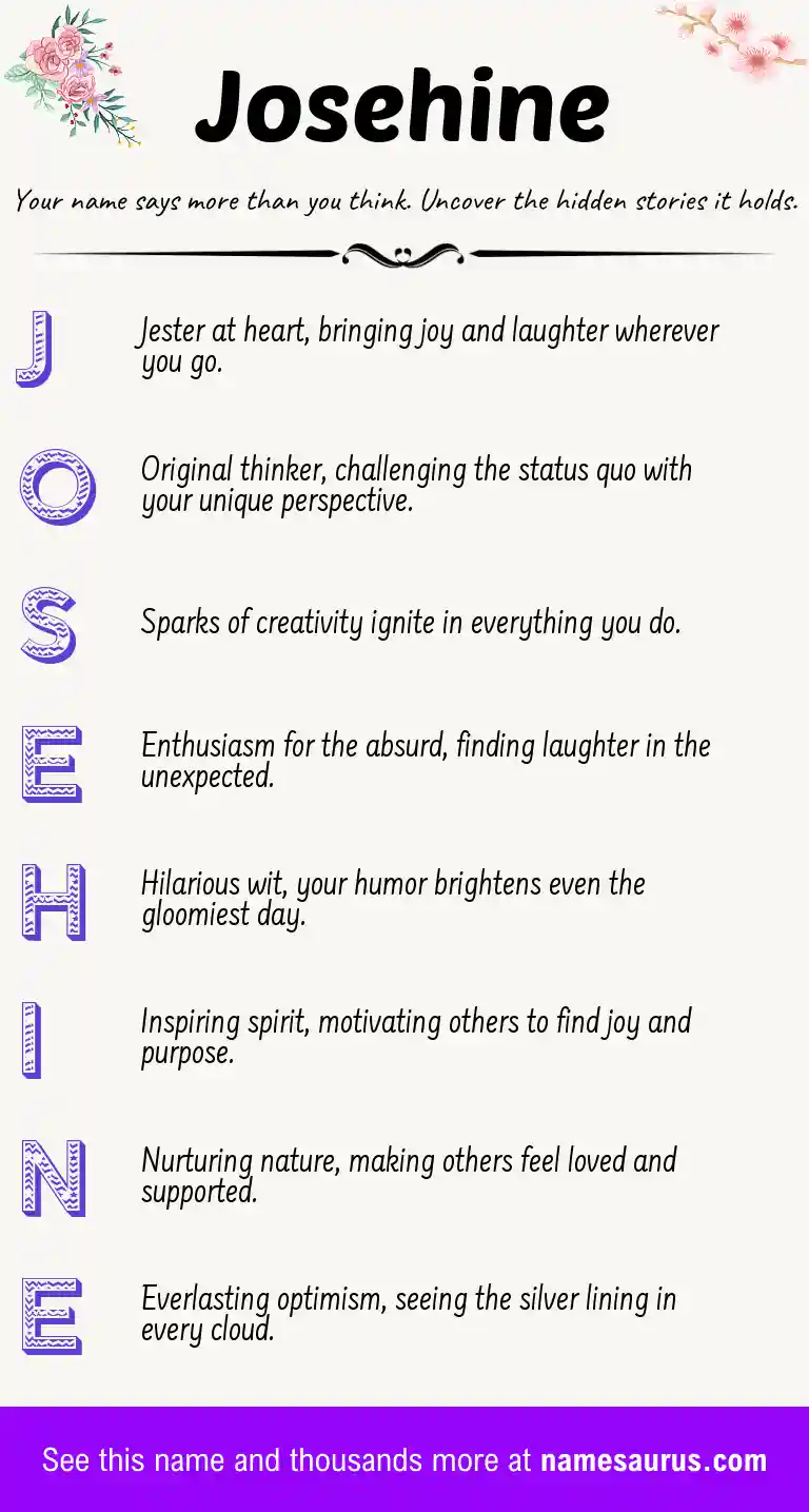 Acrostic poem about Josehine.