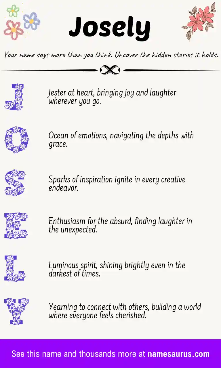 Acrostic poem about Josely.