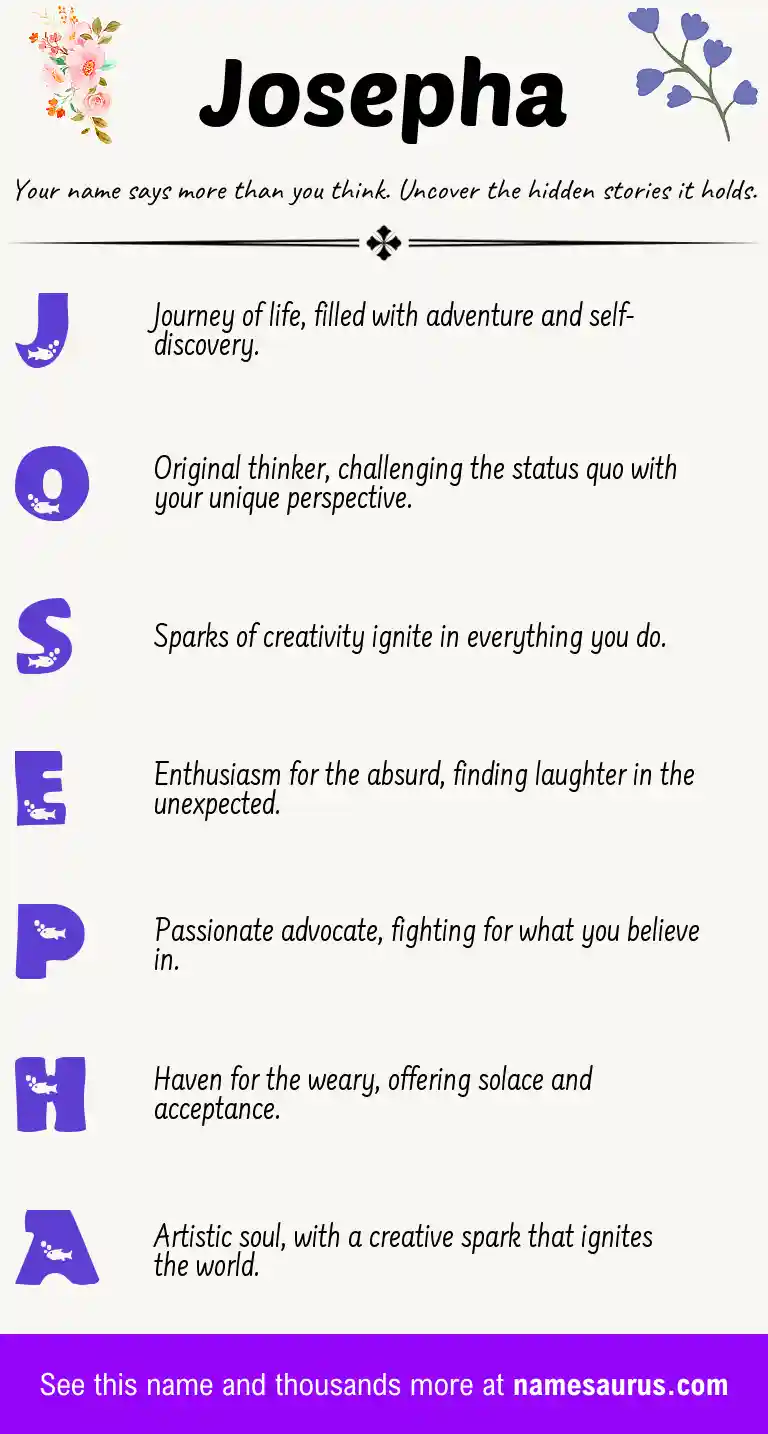 Acrostic poem about Josepha.