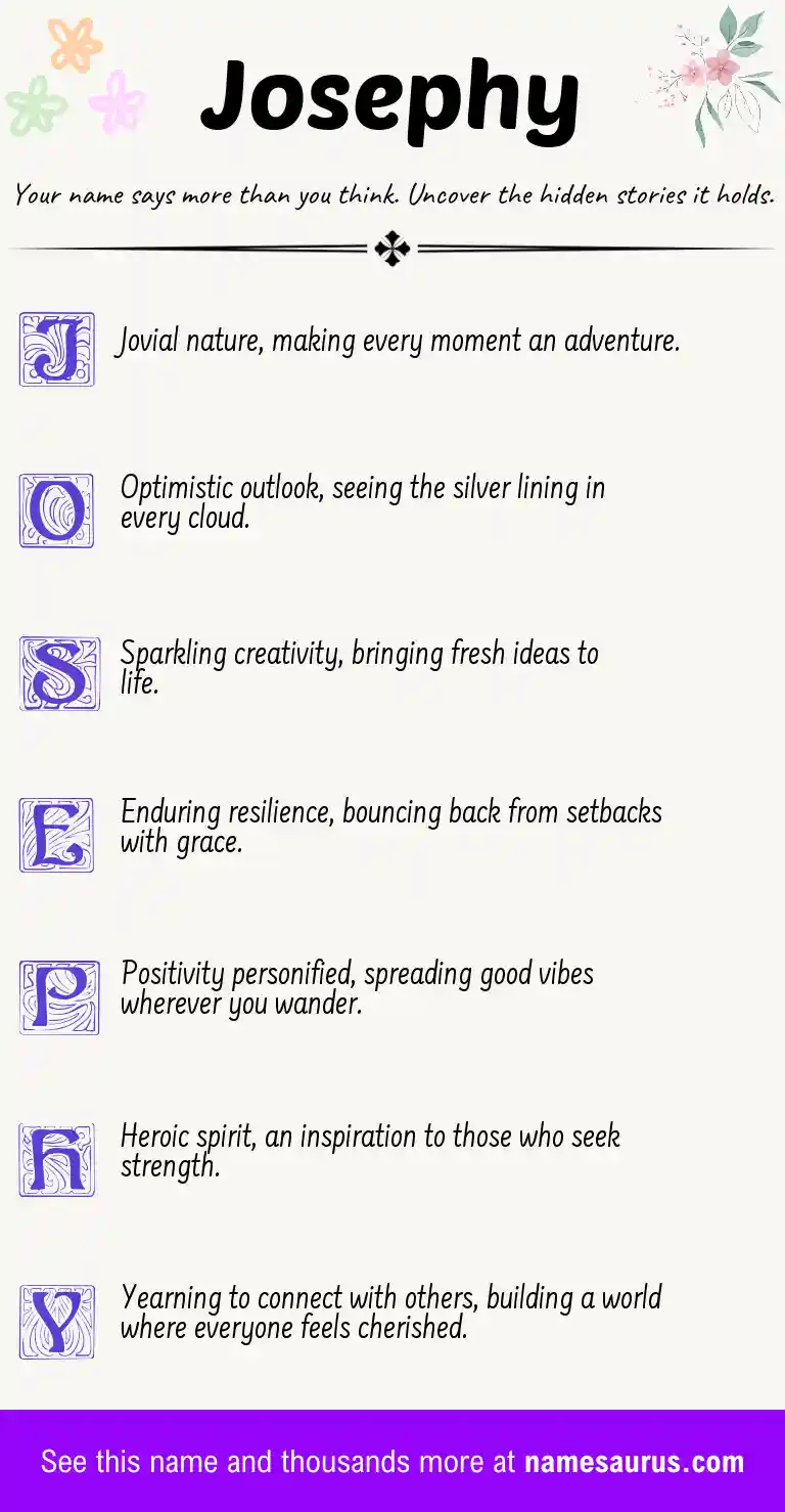 Acrostic poem about Josephy.