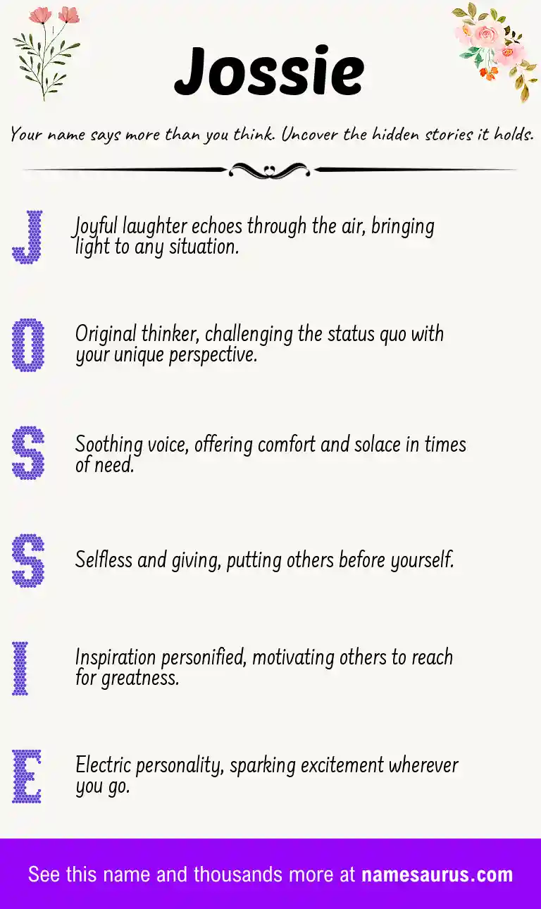 Acrostic poem about Jossie.