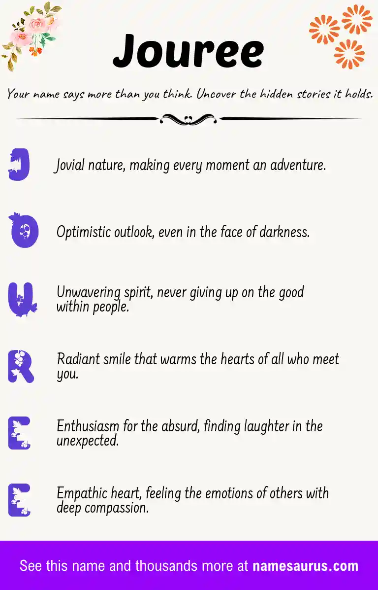 Acrostic poem about Jouree.