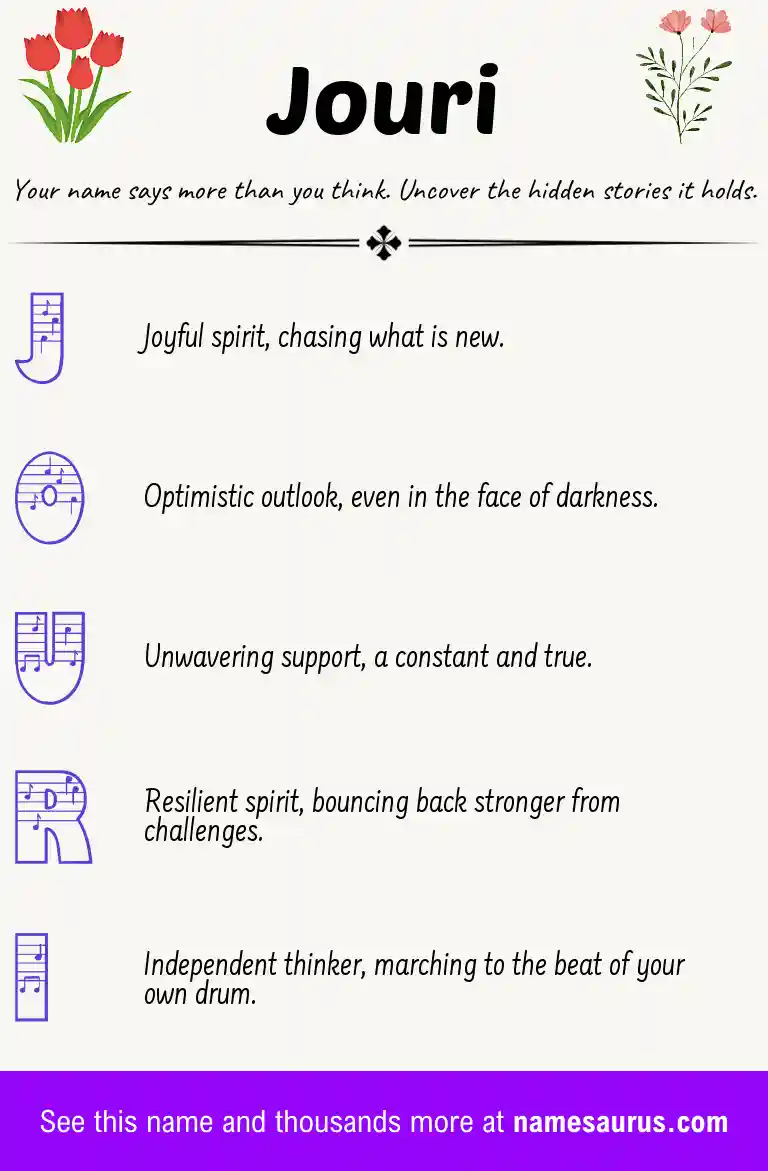 Acrostic poem about Jouri.