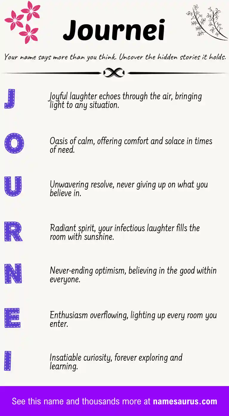 Acrostic poem about Journei.
