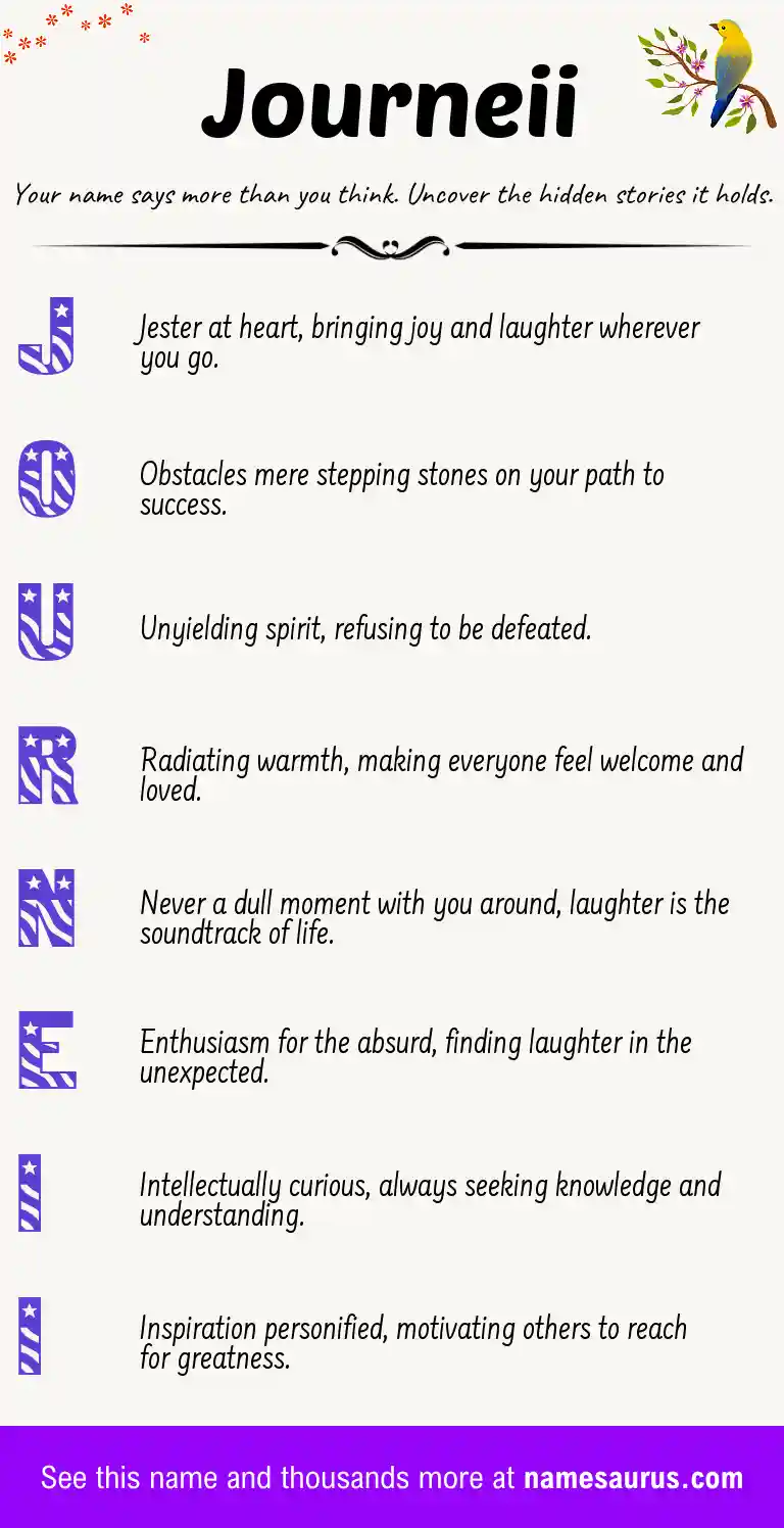 Acrostic poem about Journeii.