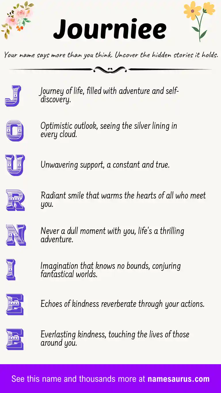Acrostic poem about Journiee.