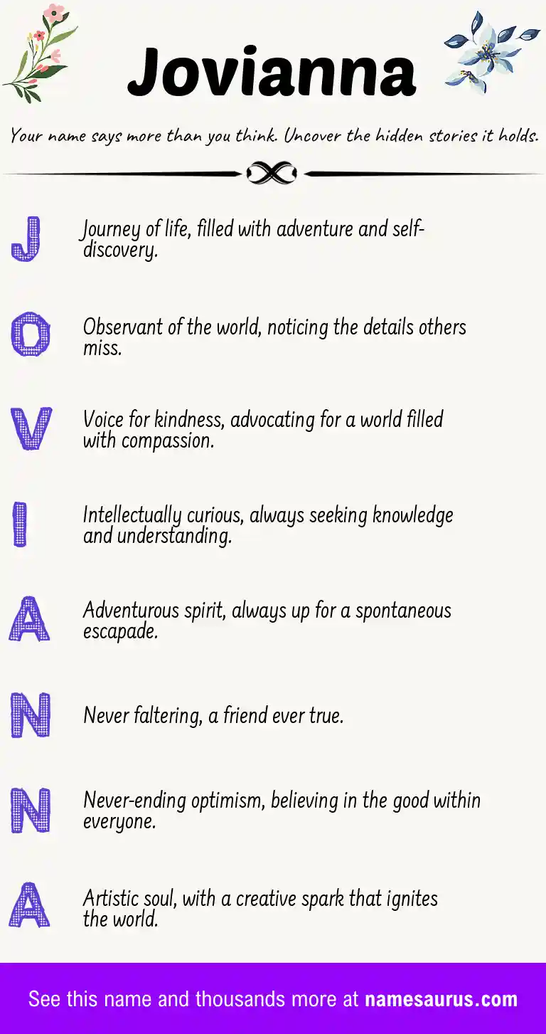 Acrostic poem about Jovianna.