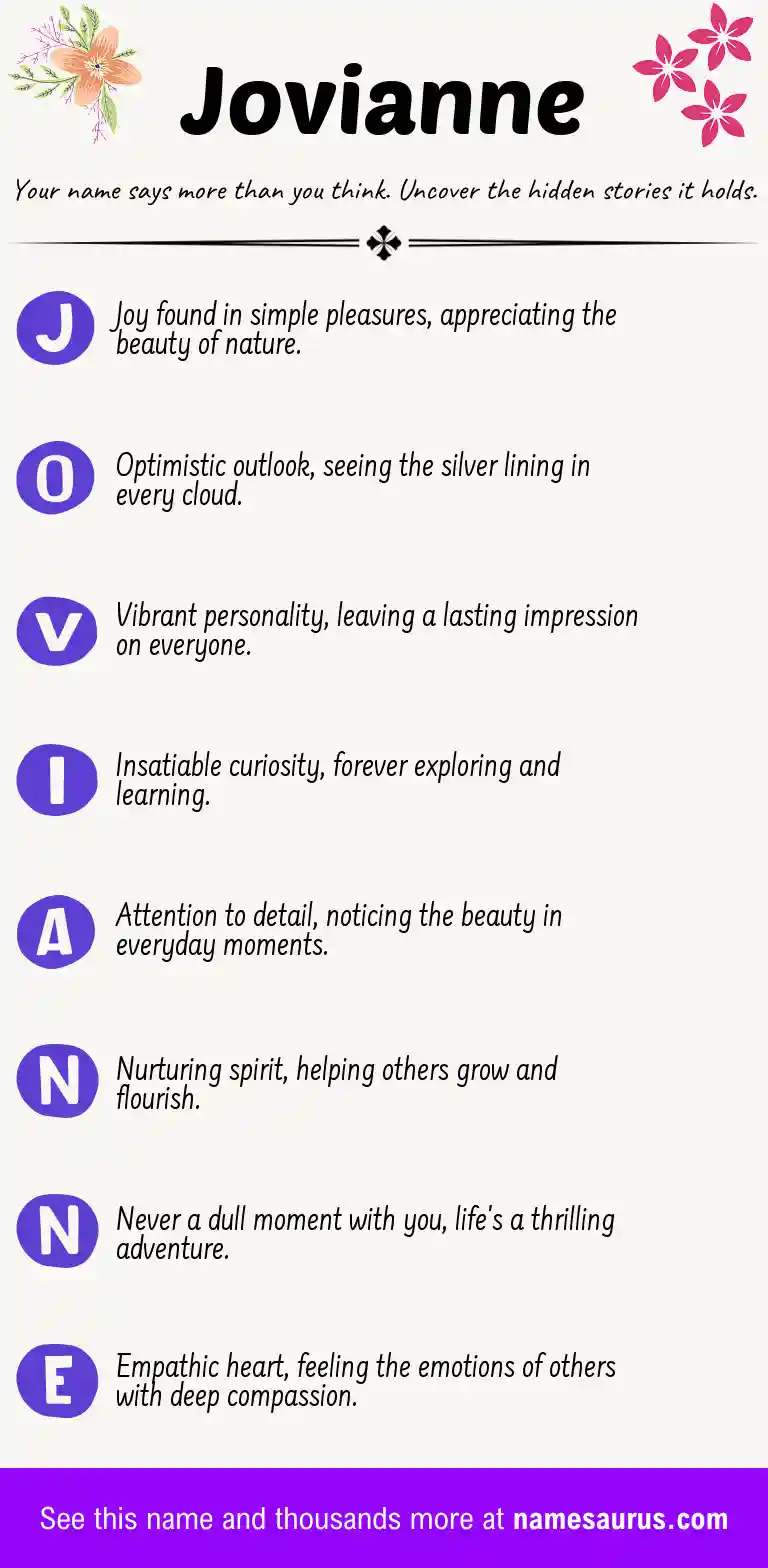 Acrostic poem about Jovianne.