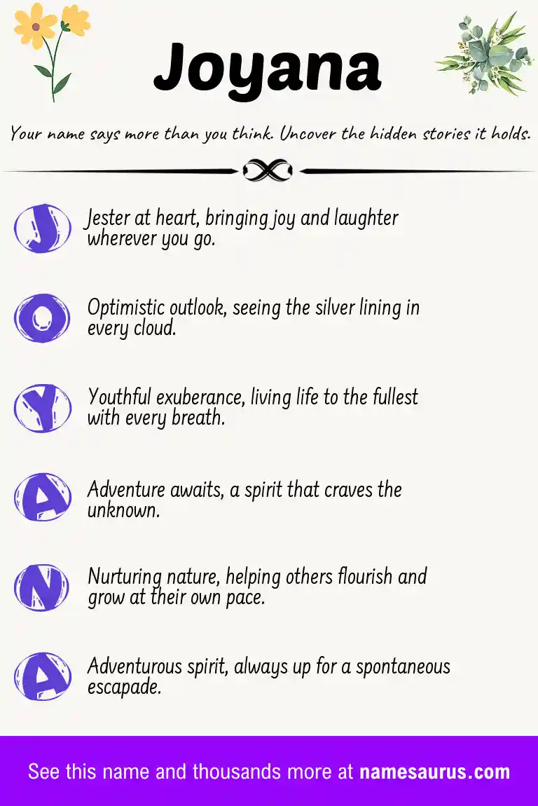 Acrostic poem about Joyana.