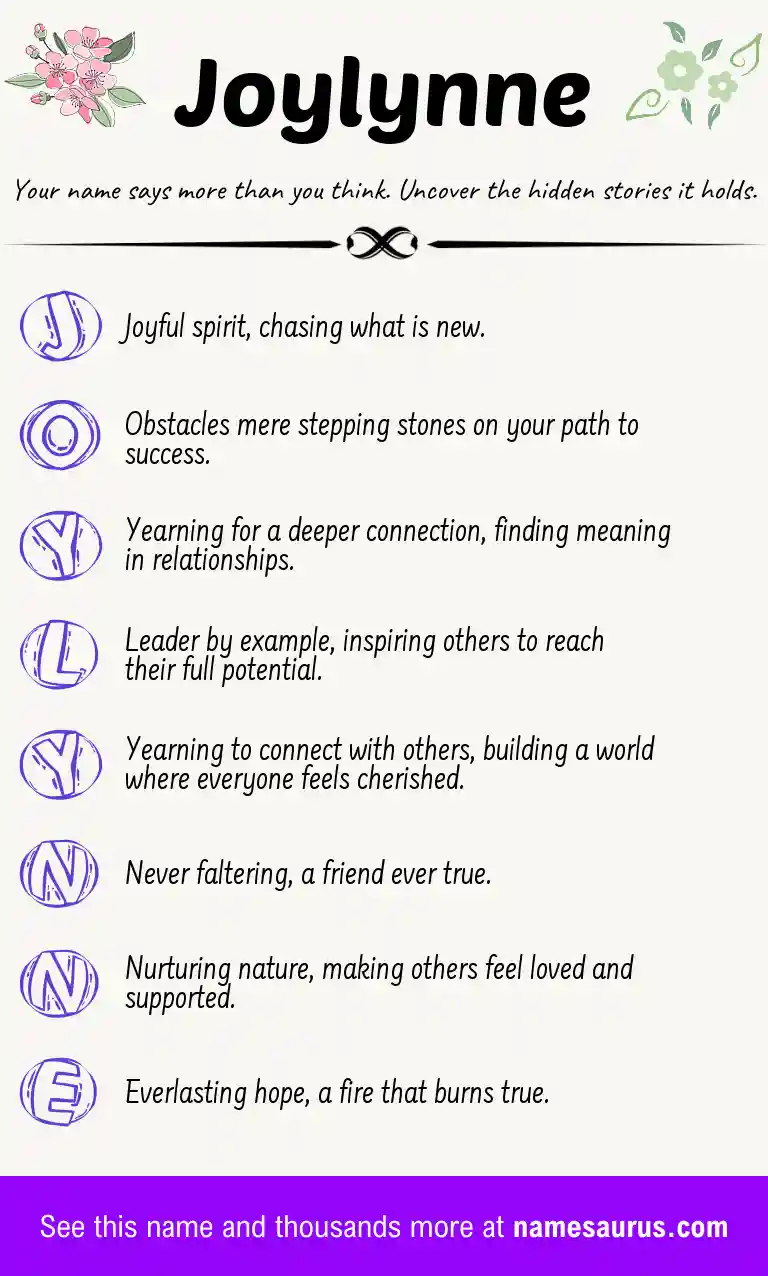 Acrostic poem about Joylynne.
