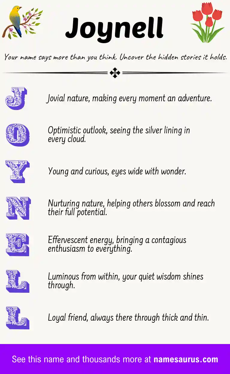 Acrostic poem about Joynell.
