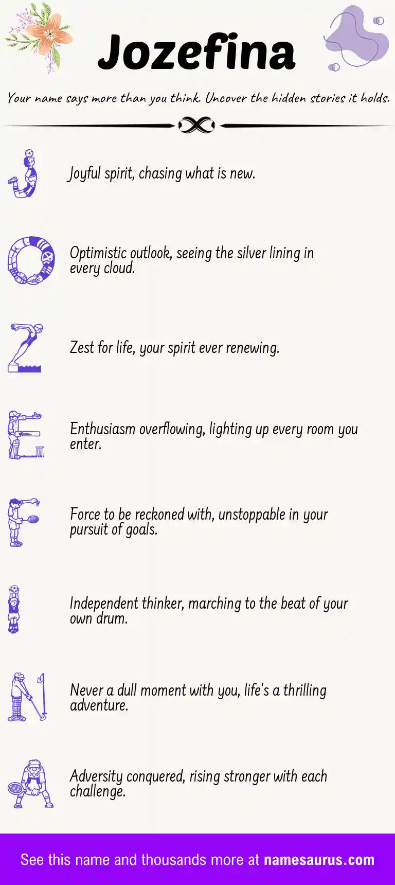Acrostic poem about Jozefina.