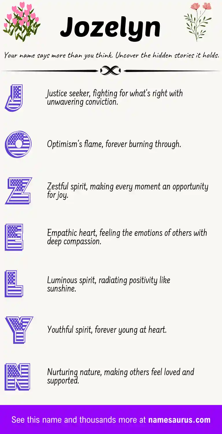 Acrostic poem about Jozelyn.