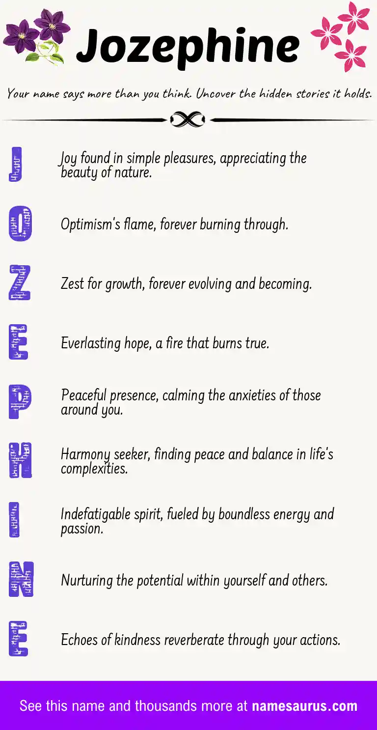 Acrostic poem about Jozephine.