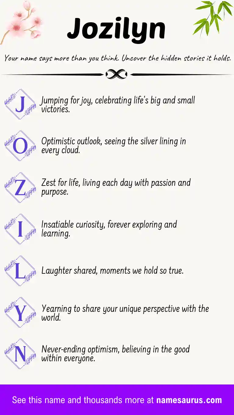 Acrostic poem about Jozilyn.