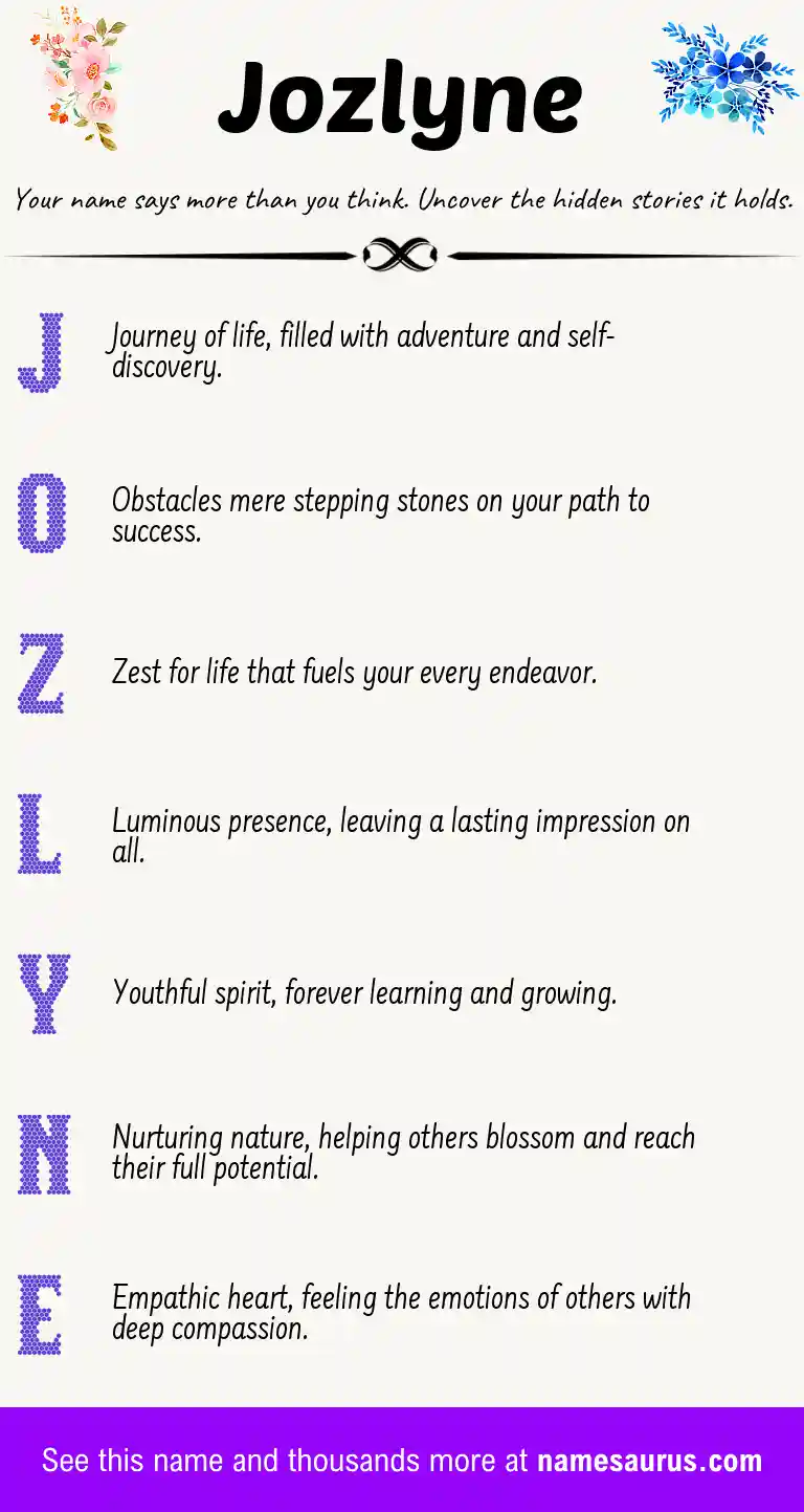Acrostic poem about Jozlyne.