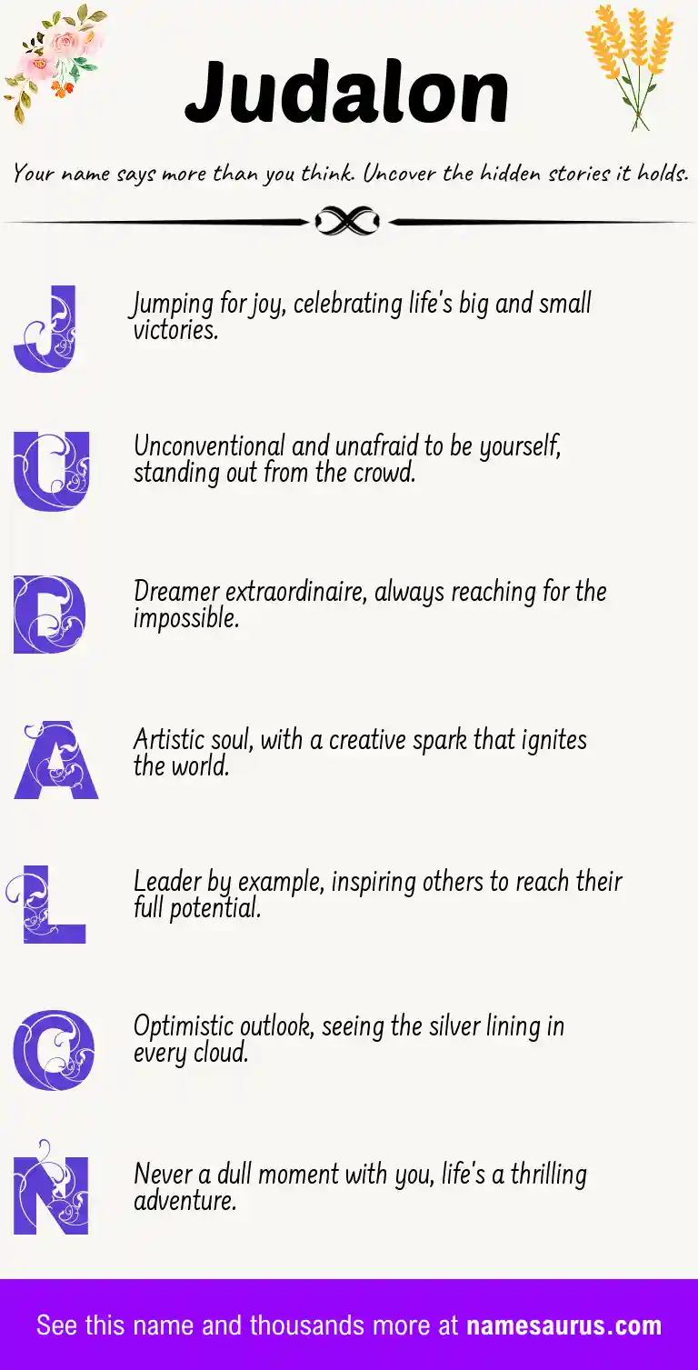 Acrostic poem about Judalon.