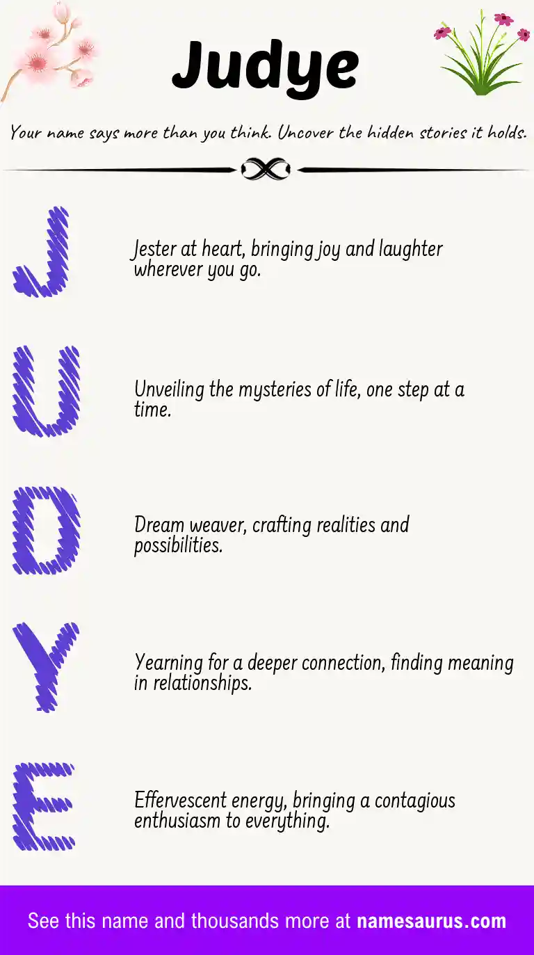 Acrostic poem about Judye.