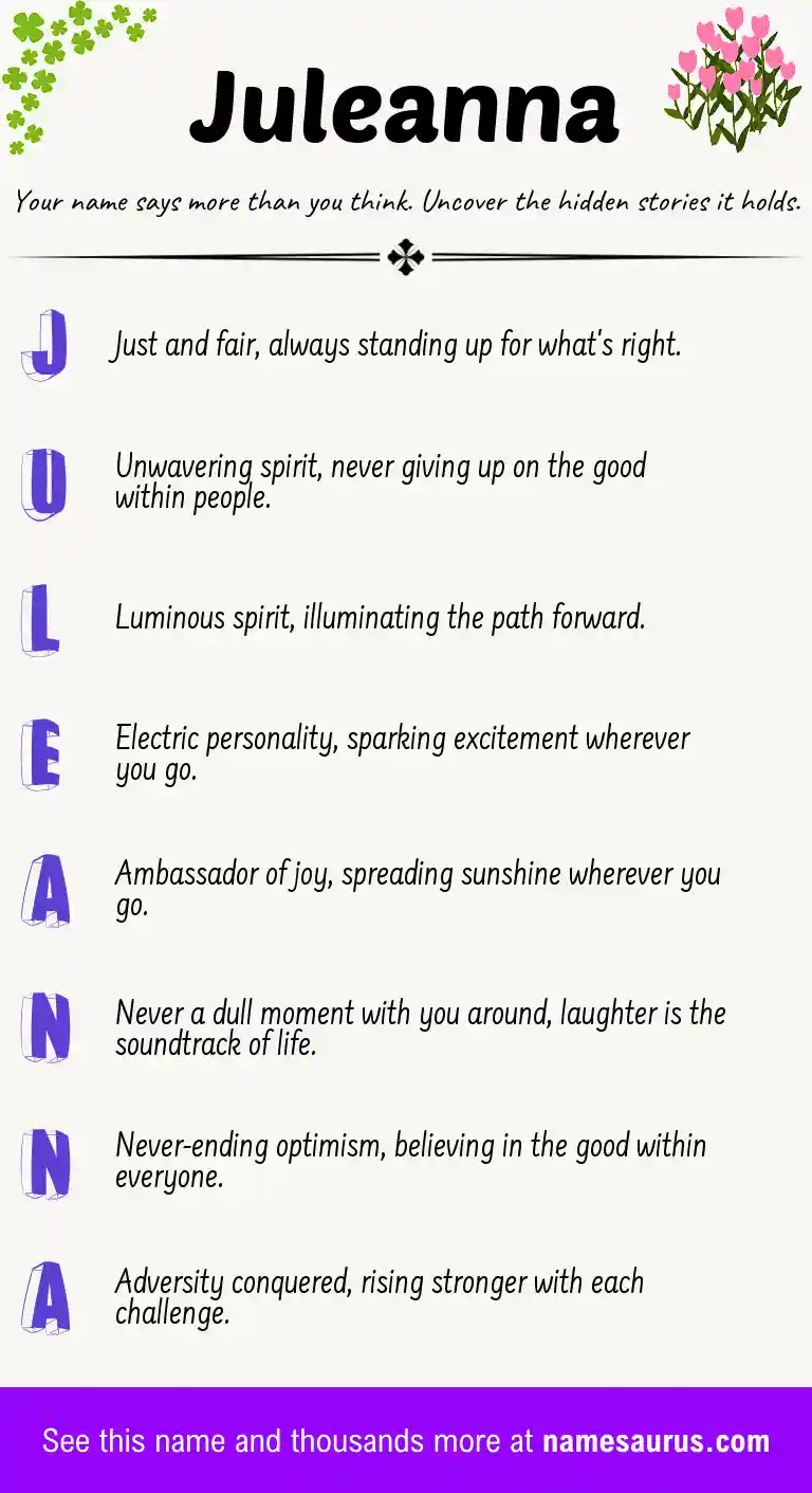 Acrostic poem about Juleanna.