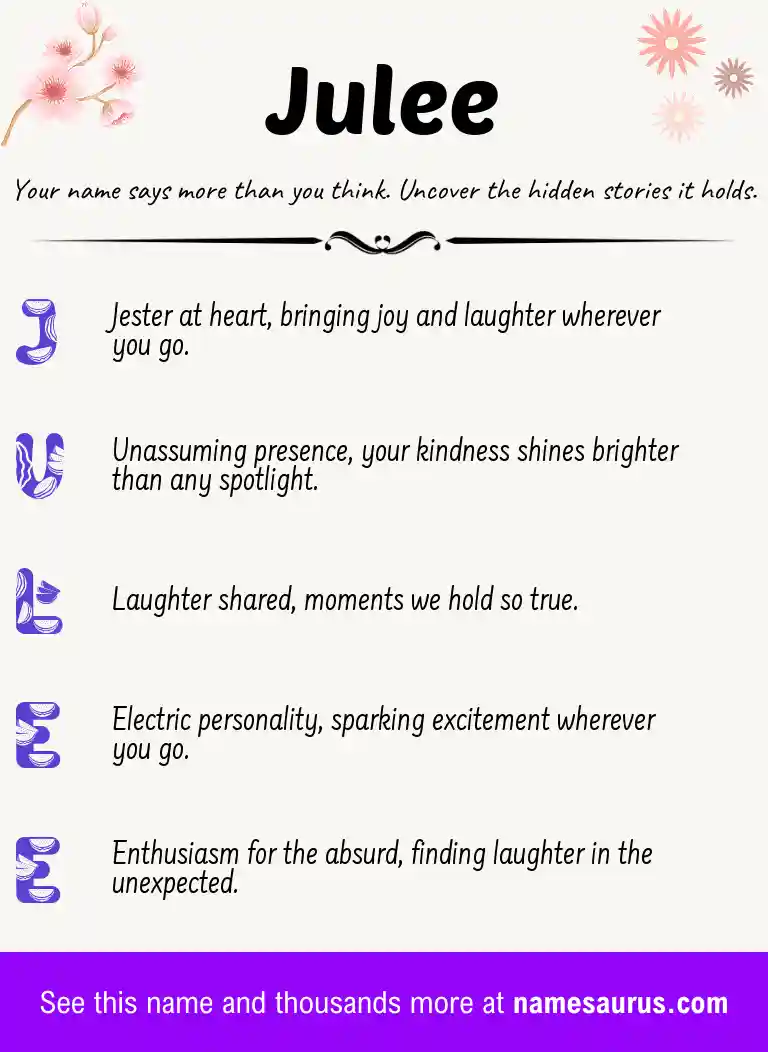 Acrostic poem about Julee.