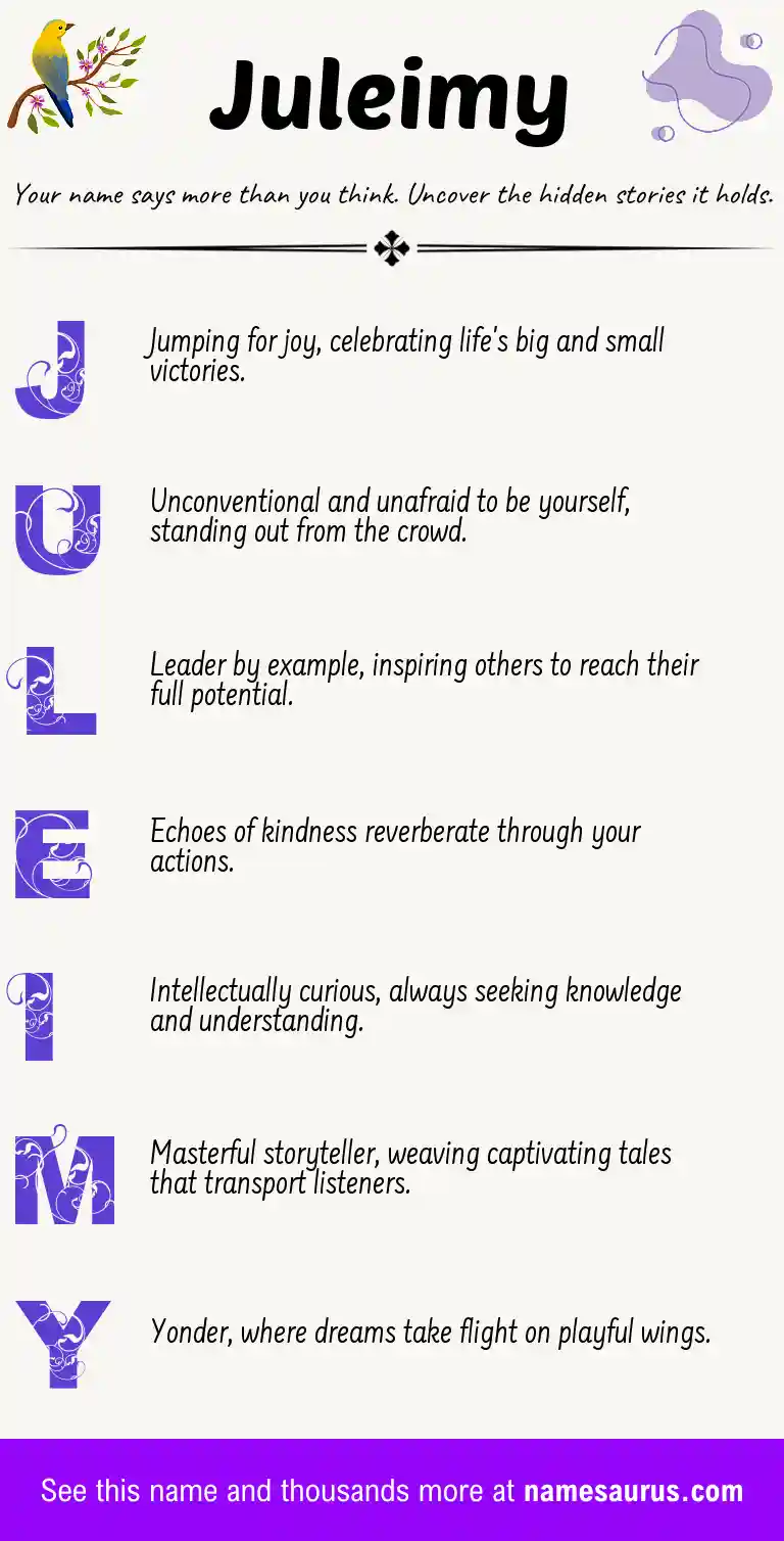Acrostic poem about Juleimy.