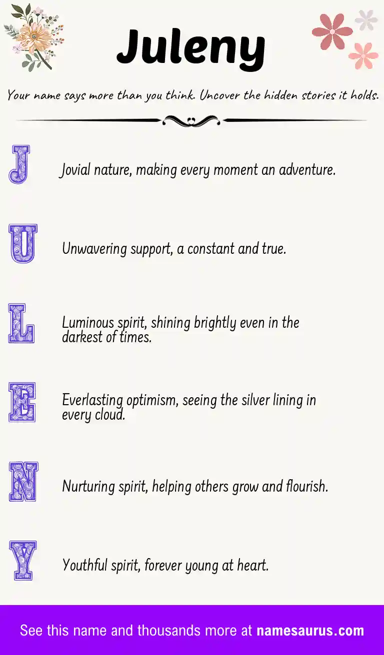 Acrostic poem about Juleny.