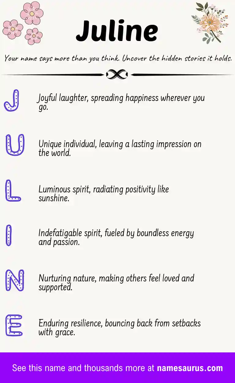 Acrostic poem about Juline.