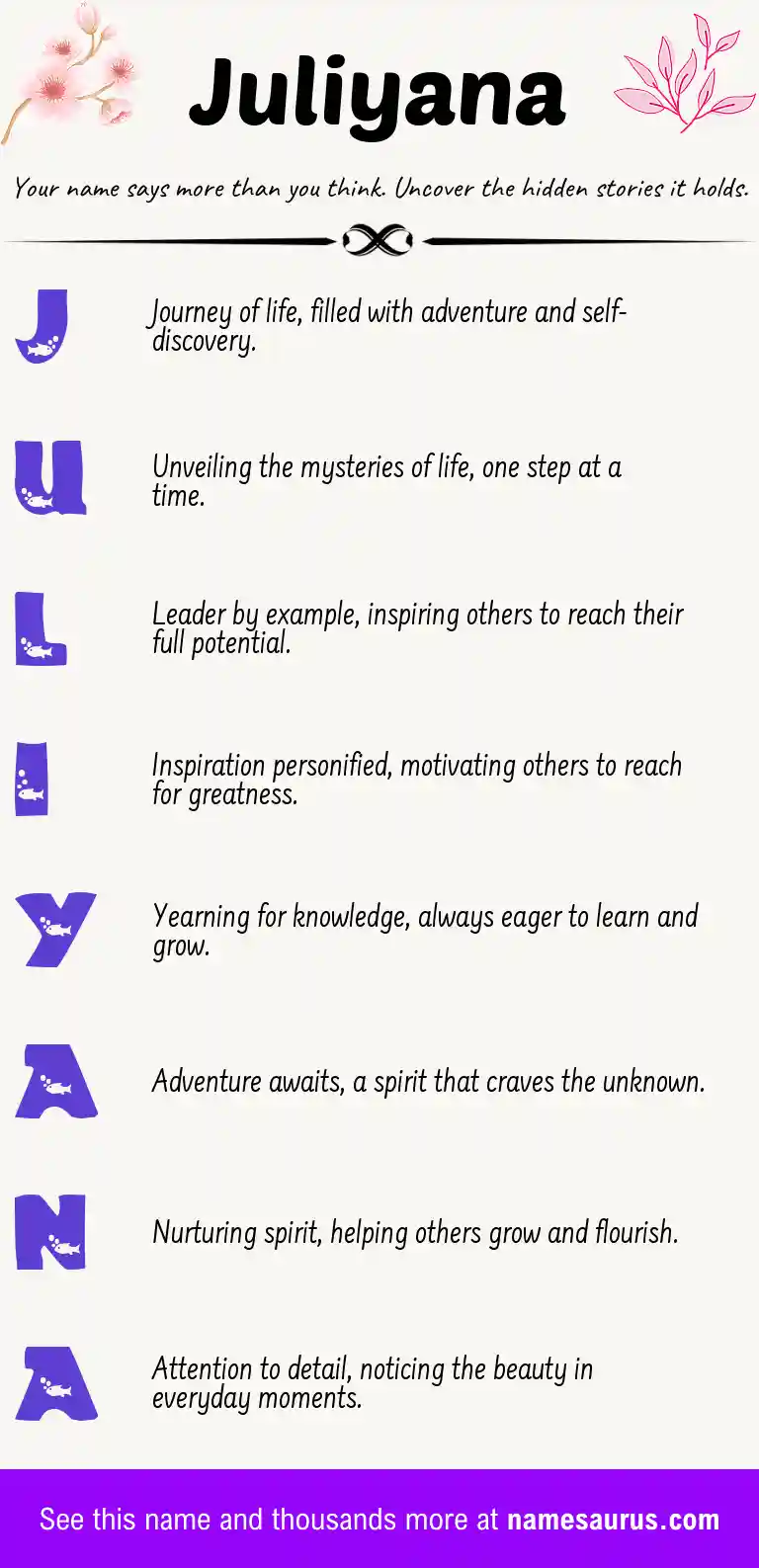 Acrostic poem about Juliyana.