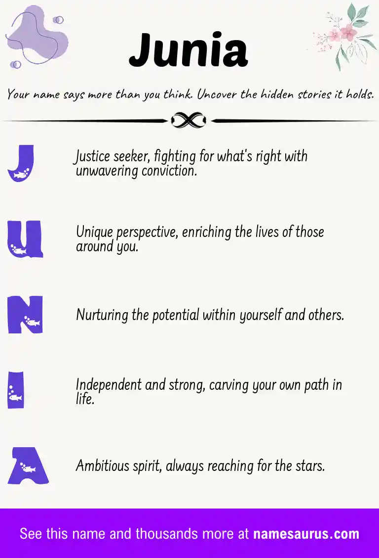 Acrostic poem about Junia.