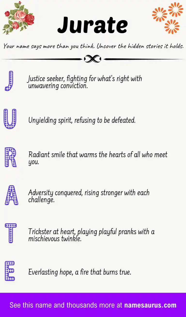 Acrostic poem about Jurate.