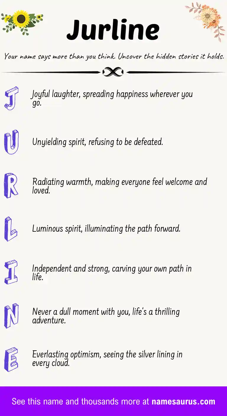 Acrostic poem about Jurline.