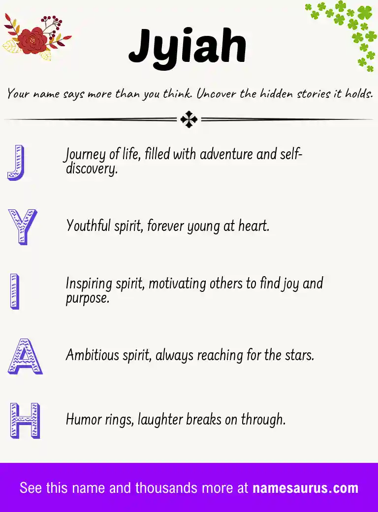 Acrostic poem about Jyiah.