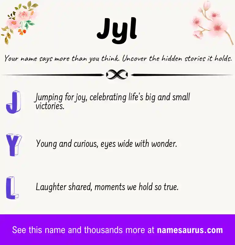 Acrostic poem about Jyl.