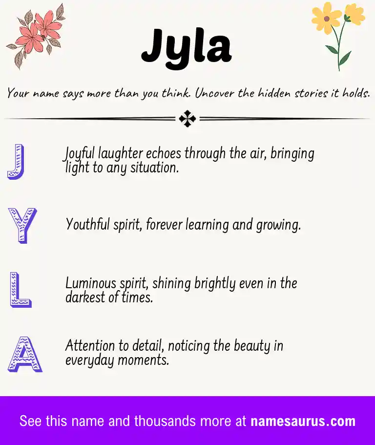 Acrostic poem about Jyla.
