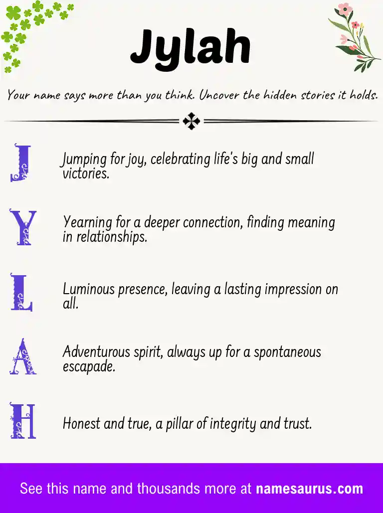 Acrostic poem about Jylah.