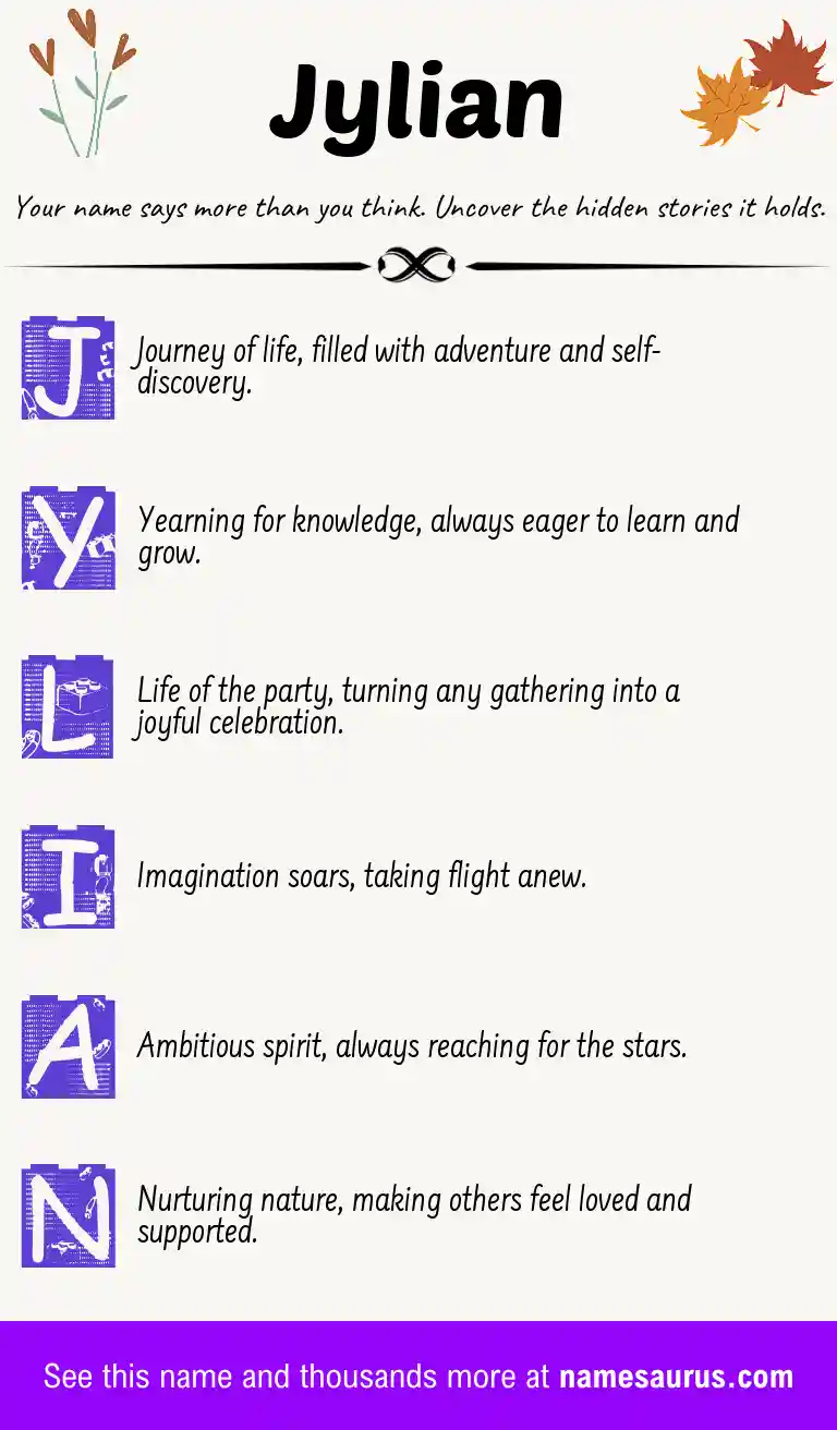 Acrostic poem about Jylian.