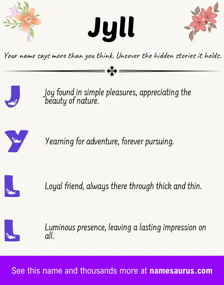 Acrostic poem about Jyll.
