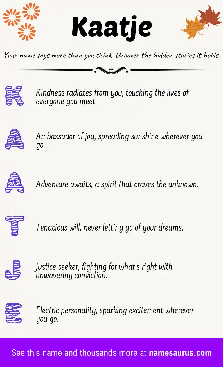 Acrostic poem about Kaatje.