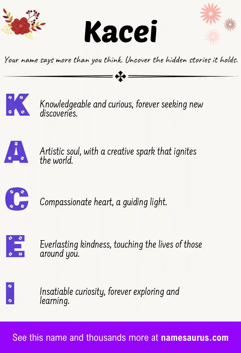 Acrostic poem about Kacei.