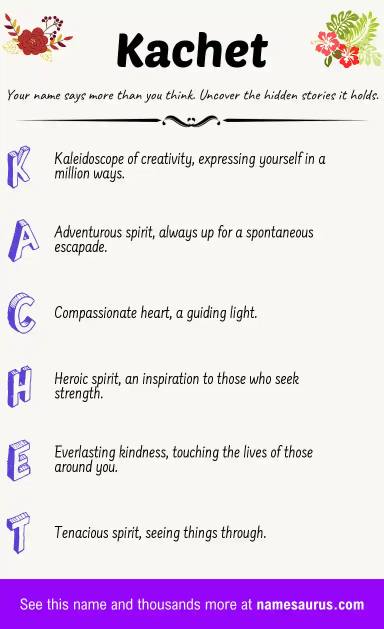 Acrostic poem about Kachet.
