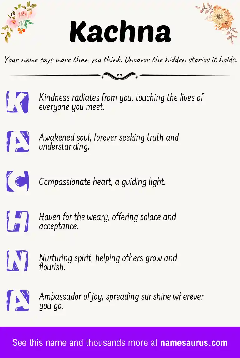Acrostic poem about Kachna.