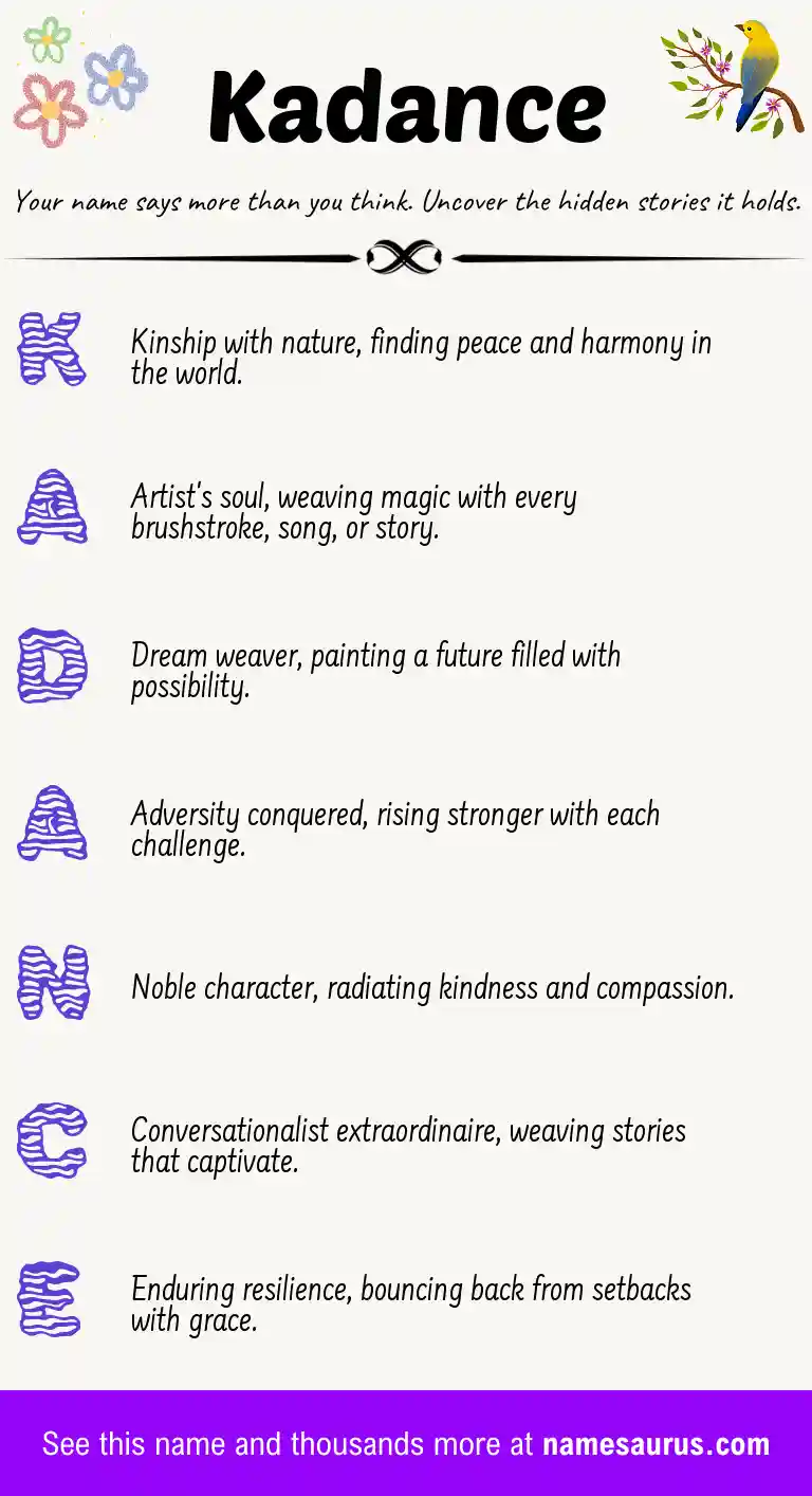 Acrostic poem about Kadance.