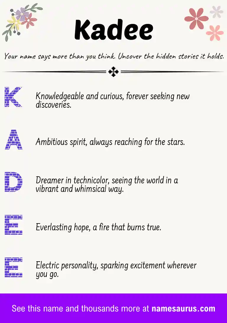Acrostic poem about Kadee.