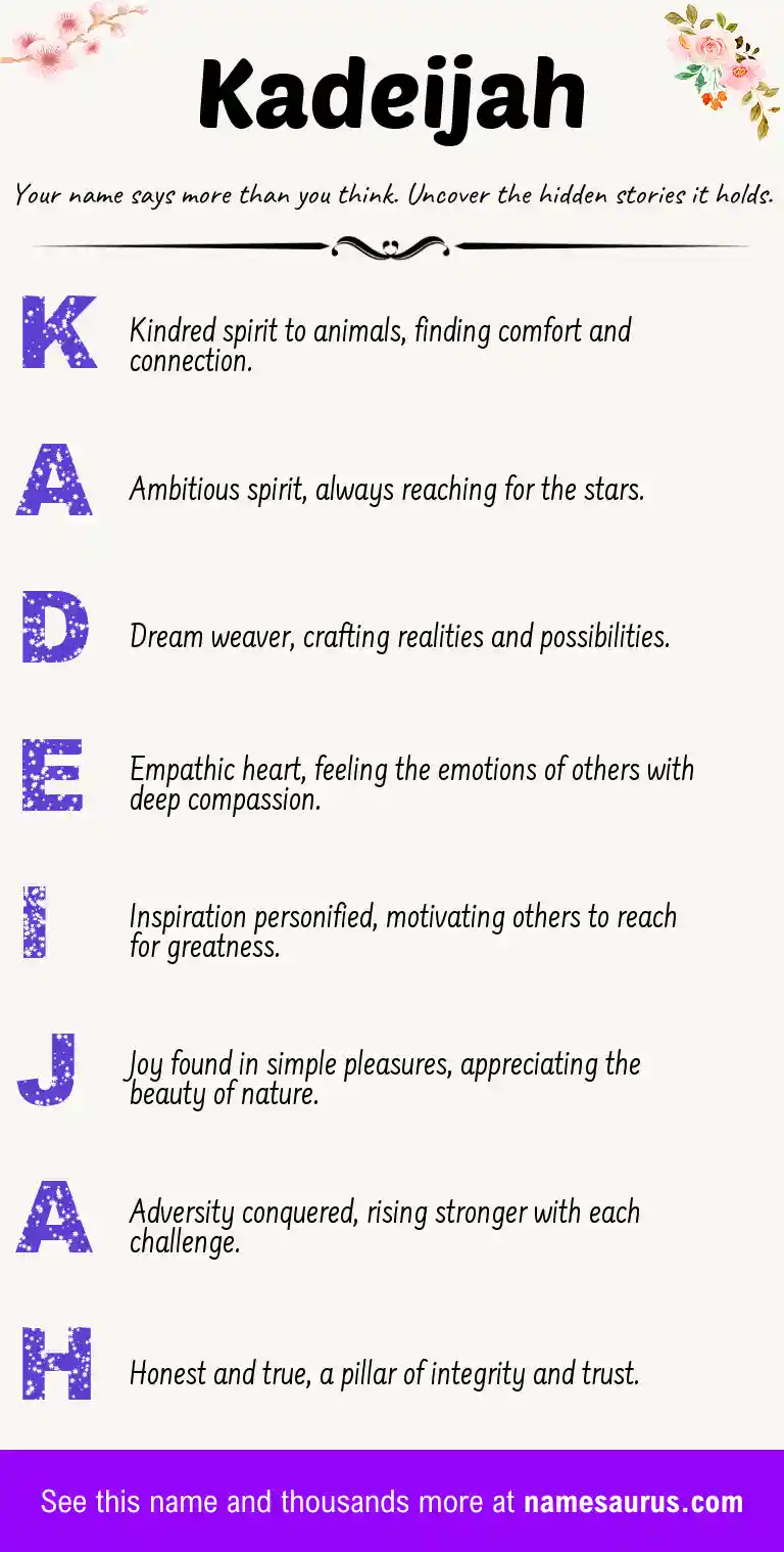 Acrostic poem about Kadeijah.