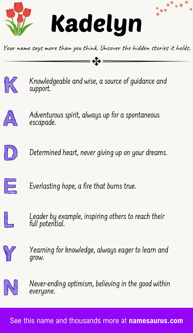 Acrostic poem about Kadelyn.